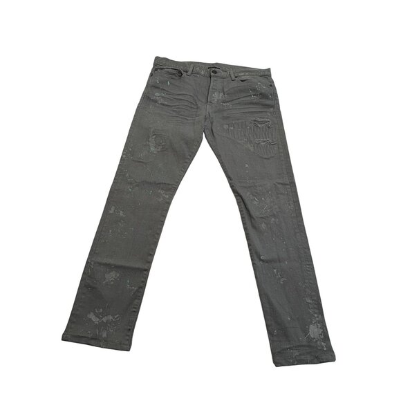 John Elliott Season Nine Jeans in Grey Paint Splatter - Picture 1 of 8